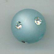 Polaris Strass Perle 10mm, hellblau