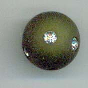 Polaris Strass Perle 10mm, oliv