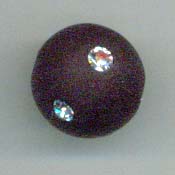 Polaris Strass Perle 10mm, schwarz